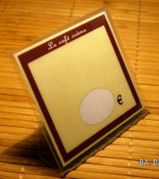 toutes vierge carrée vanille marron avec nom de la boutique - Socle incorporé